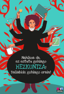 Diseño de cartel cultural para teatro creado con texturas orgánicas e ilustración vectorial por Concetta Probanza.